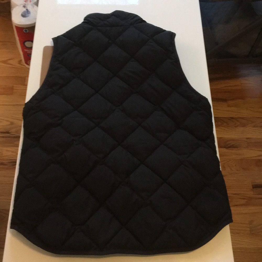 J.Crew Black Quilted Vest Sz Medium - Picture 4 of 4